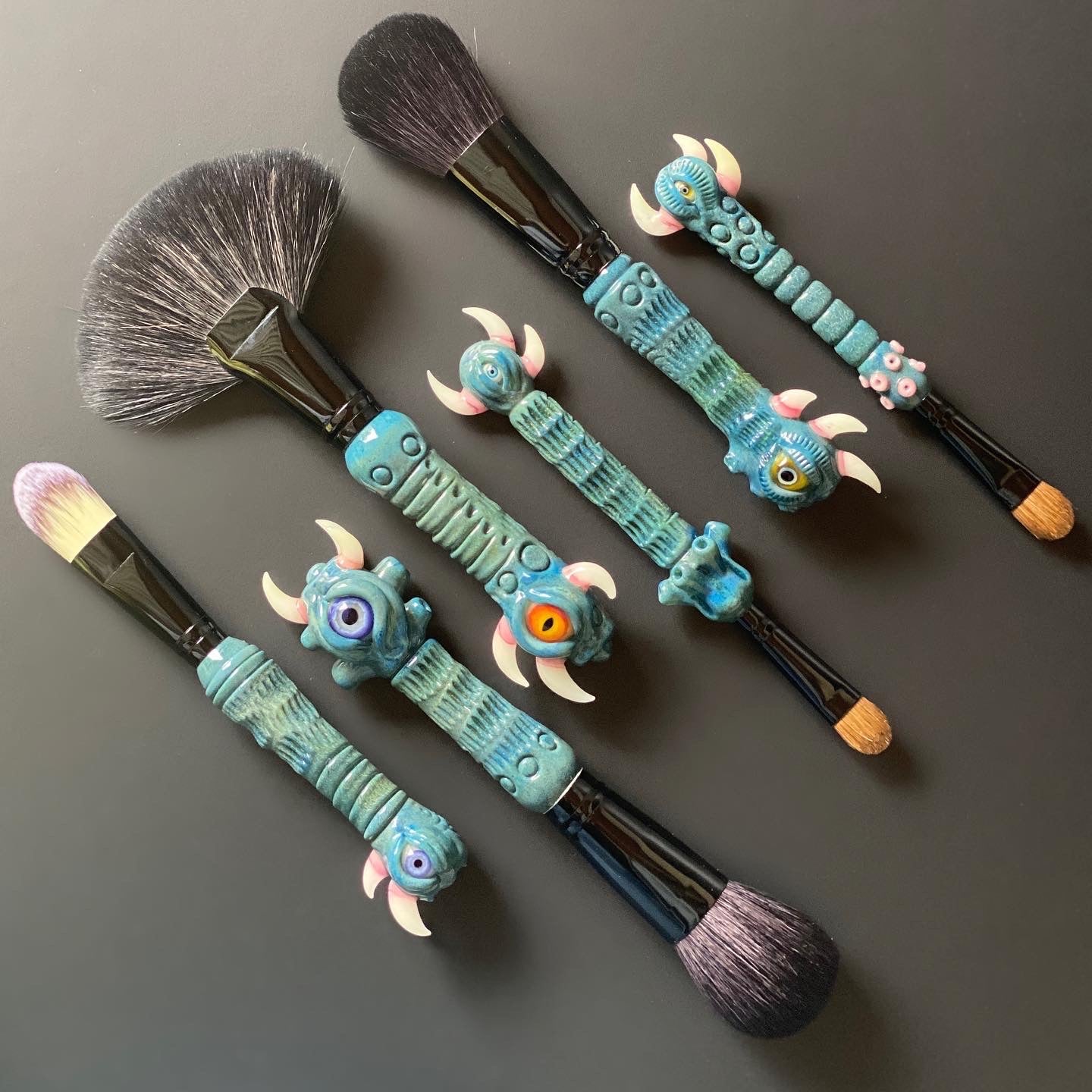 Salt Glass Turquoise 6pc
