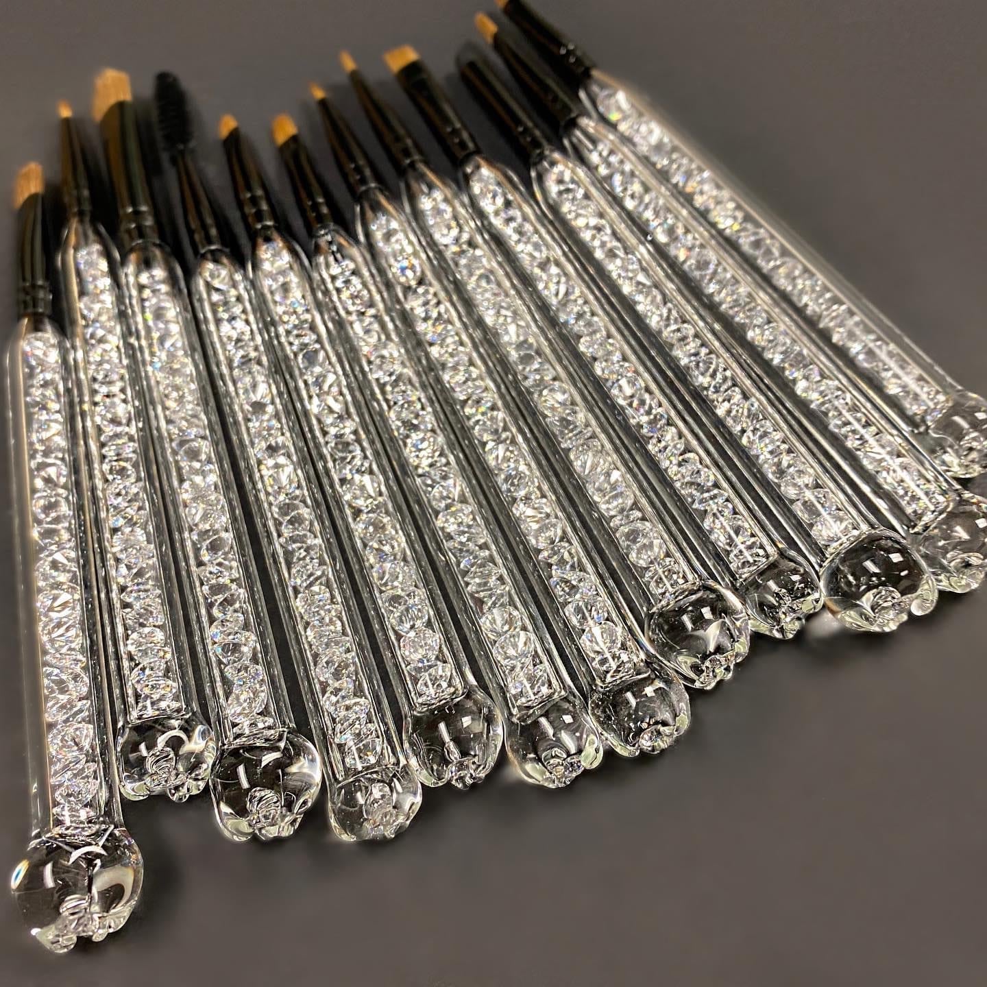 No 7 Diamond Cut Crystal Makeup Brushes