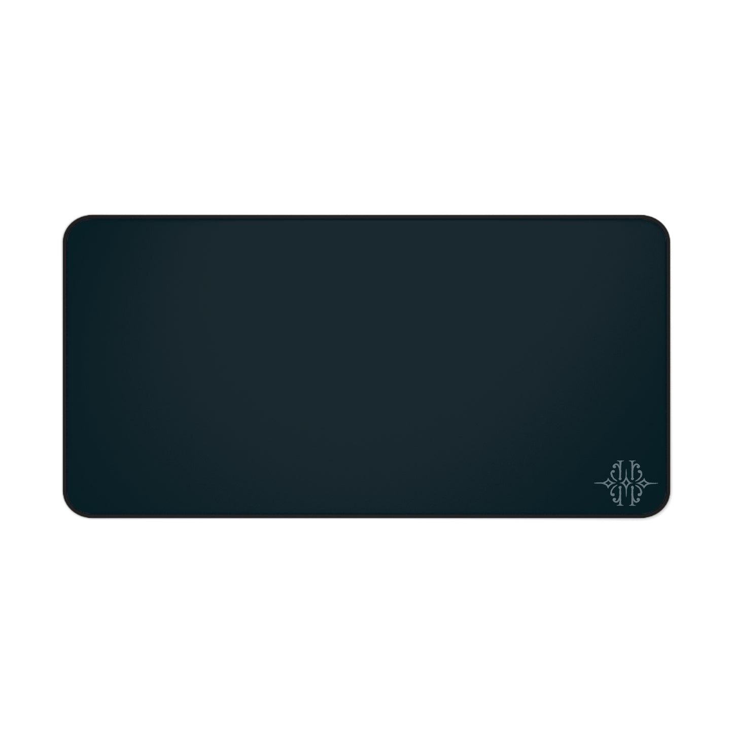 Minimal Dark Desk Mat — Large Ergonomic Mouse Pad with Subtle Monogram