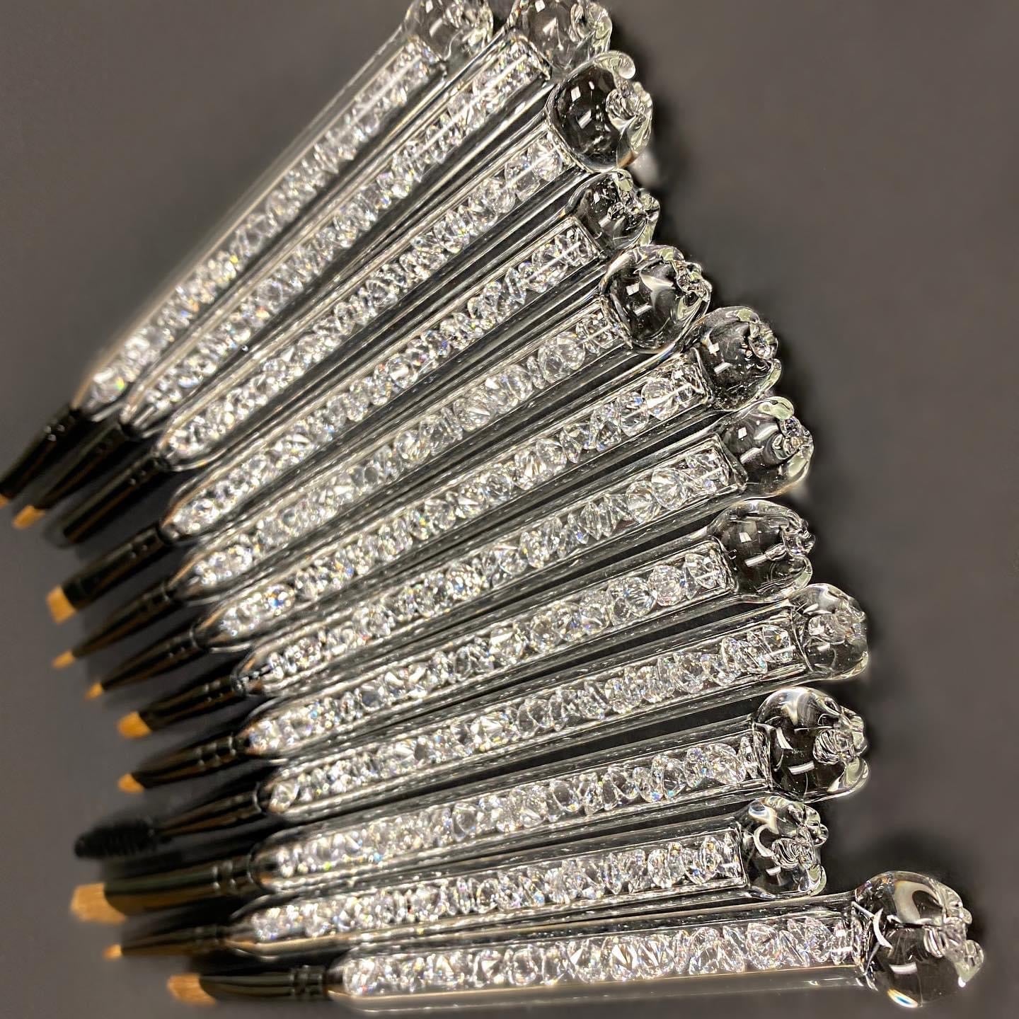 No 7 Diamond Cut Crystal Makeup Brushes